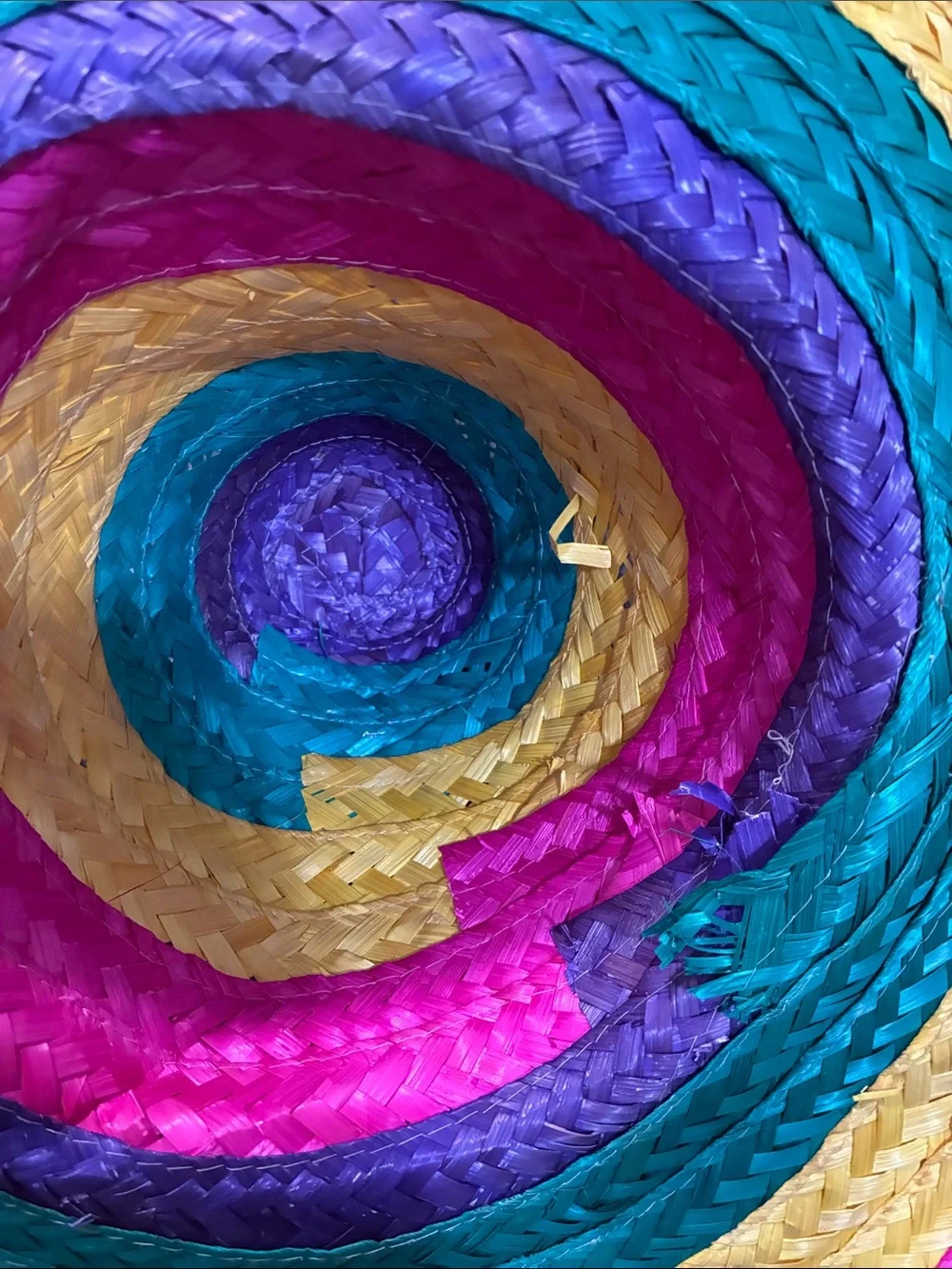 Multicolor Festive Straw Sombrero Hat - Party Accessory